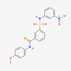 molecular formula C20H17N3O6S B4967934 N-(4-methoxyphenyl)-3-[(3-nitrophenyl)sulfamoyl]benzamide 