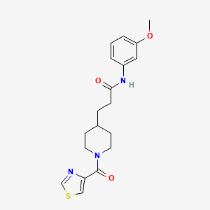 molecular formula C19H23N3O3S B4968128 N-(3-methoxyphenyl)-3-[1-(1,3-thiazol-4-ylcarbonyl)-4-piperidinyl]propanamide 