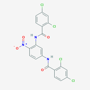 molecular formula C20H11Cl4N3O4 B4968276 N,N'-(4-nitro-1,3-phenylene)bis(2,4-dichlorobenzamide) 