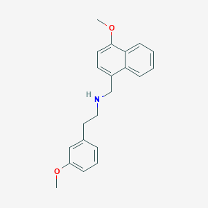 molecular formula C21H23NO2 B4968308 N-[(4-methoxynaphthalen-1-yl)methyl]-2-(3-methoxyphenyl)ethanamine 