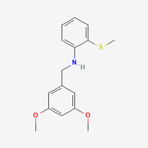 molecular formula C16H19NO2S B4968316 N-[(3,5-dimethoxyphenyl)methyl]-2-methylsulfanylaniline 