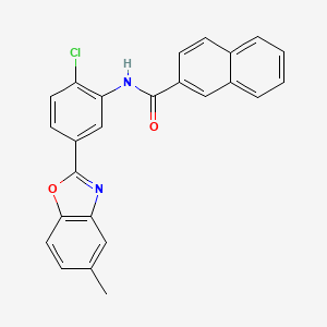 molecular formula C25H17ClN2O2 B4968396 N-[2-chloro-5-(5-methyl-1,3-benzoxazol-2-yl)phenyl]naphthalene-2-carboxamide 