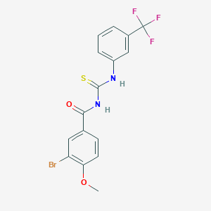 3-bromo-4-methoxy-N-({[3-(trifluoromethyl)phenyl]amino}carbonothioyl)benzamide