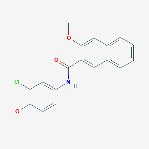 molecular formula C19H16ClNO3 B4968414 N-(3-chloro-4-methoxyphenyl)-3-methoxynaphthalene-2-carboxamide 