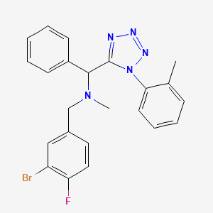 (3-bromo-4-fluorobenzyl)methyl[[1-(2-methylphenyl)-1H-tetrazol-5-yl](phenyl)methyl]amine