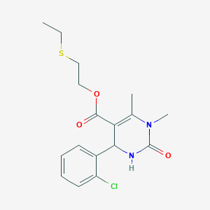 2-(ethylthio)ethyl 4-(2-chlorophenyl)-1,6-dimethyl-2-oxo-1,2,3,4-tetrahydro-5-pyrimidinecarboxylate