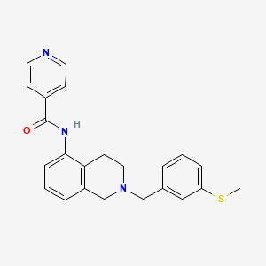 molecular formula C23H23N3OS B4968462 N-[2-[(3-methylsulfanylphenyl)methyl]-3,4-dihydro-1H-isoquinolin-5-yl]pyridine-4-carboxamide 
