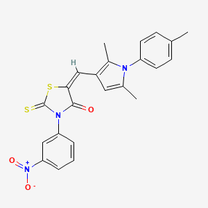 5-{[2,5-dimethyl-1-(4-methylphenyl)-1H-pyrrol-3-yl]methylene}-3-(3-nitrophenyl)-2-thioxo-1,3-thiazolidin-4-one