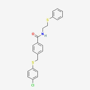 4-{[(4-chlorophenyl)thio]methyl}-N-[2-(phenylthio)ethyl]benzamide