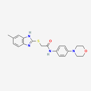 2-[(6-methyl-1H-benzimidazol-2-yl)thio]-N-[4-(4-morpholinyl)phenyl]acetamide