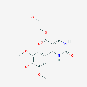 2-methoxyethyl 6-methyl-2-oxo-4-(3,4,5-trimethoxyphenyl)-1,2,3,4-tetrahydro-5-pyrimidinecarboxylate
