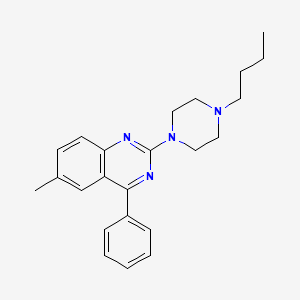 molecular formula C23H28N4 B4968492 2-(4-butyl-1-piperazinyl)-6-methyl-4-phenylquinazoline CAS No. 5689-50-9