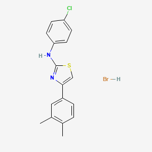 molecular formula C17H16BrClN2S B4968498 N-(4-chlorophenyl)-4-(3,4-dimethylphenyl)-1,3-thiazol-2-amine;hydrobromide 
