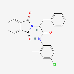 molecular formula C24H19ClN2O3 B4968504 N-(4-chloro-2-methylphenyl)-2-(1,3-dioxoisoindol-2-yl)-3-phenylpropanamide 
