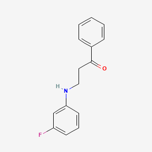 molecular formula C15H14FNO B4968584 3-(3-Fluoroanilino)-1-phenylpropan-1-one 