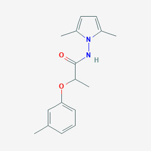 molecular formula C16H20N2O2 B049686 N-(2,5-Dimethyl-1-pyrrolyl)-2-(m-tolyloxy)propionamide CAS No. 111253-95-3
