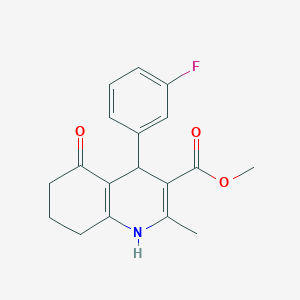 molecular formula C18H18FNO3 B4968668 Methyl 4-(3-fluorophenyl)-2-methyl-5-oxo-1,4,5,6,7,8-hexahydroquinoline-3-carboxylate 