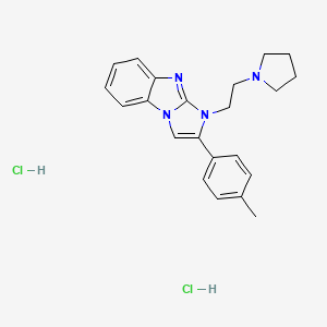 molecular formula C22H26Cl2N4 B4968851 2-(4-Methylphenyl)-3-(2-pyrrolidin-1-ylethyl)imidazo[1,2-a]benzimidazole;dihydrochloride 