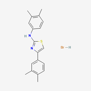 molecular formula C19H21BrN2S B4969004 N,4-bis(3,4-dimethylphenyl)-1,3-thiazol-2-amine;hydrobromide 