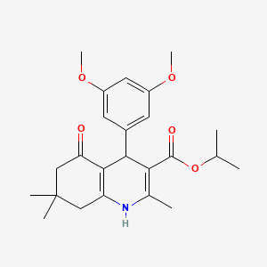 molecular formula C24H31NO5 B4969319 Propan-2-yl 4-(3,5-dimethoxyphenyl)-2,7,7-trimethyl-5-oxo-1,4,6,8-tetrahydroquinoline-3-carboxylate 