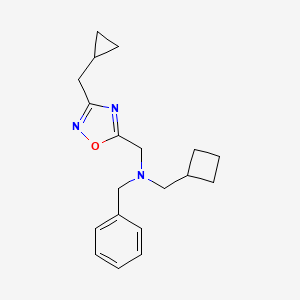 molecular formula C19H25N3O B4969323 N-benzyl-1-cyclobutyl-N-{[3-(cyclopropylmethyl)-1,2,4-oxadiazol-5-yl]methyl}methanamine 