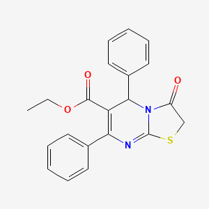 molecular formula C21H18N2O3S B4969332 ETHYL 3-OXO-5,7-DIPHENYL-2H,3H,5H-[1,3]THIAZOLO[3,2-A]PYRIMIDINE-6-CARBOXYLATE 