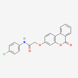 molecular formula C21H14ClNO4 B4969353 N-(4-CHLOROPHENYL)-2-({6-OXO-6H-BENZO[C]CHROMEN-3-YL}OXY)ACETAMIDE 