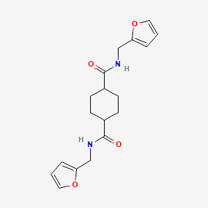 molecular formula C18H22N2O4 B4969498 N,N'-bis(2-furylmethyl)-1,4-cyclohexanedicarboxamide 