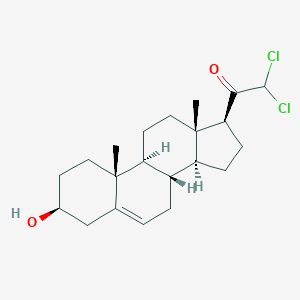 molecular formula C21H30Cl2O2 B049697 21,21-Dichloropregnenolone CAS No. 117038-60-5