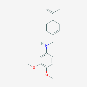 molecular formula C18H25NO2 B4969710 3,4-dimethoxy-N-[(4-prop-1-en-2-ylcyclohexen-1-yl)methyl]aniline 