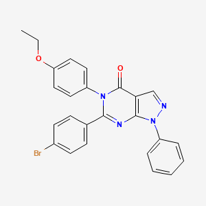 molecular formula C25H19BrN4O2 B4969723 6-(4-Bromophenyl)-5-(4-ethoxyphenyl)-1-phenylpyrazolo[3,4-d]pyrimidin-4-one 