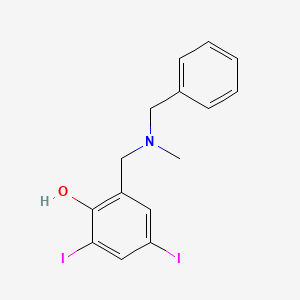 molecular formula C15H15I2NO B4969724 2-[[Benzyl(methyl)amino]methyl]-4,6-diiodophenol 
