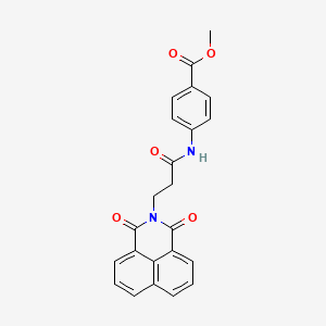 molecular formula C23H18N2O5 B4969740 Methyl 4-[3-(1,3-dioxobenzo[de]isoquinolin-2-yl)propanoylamino]benzoate 
