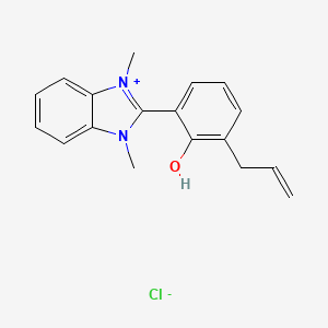molecular formula C18H19ClN2O B4969766 2-(1,3-Dimethylbenzimidazol-3-ium-2-yl)-6-prop-2-enylphenol;chloride 