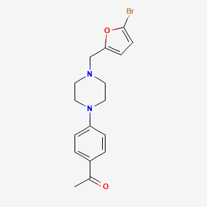 molecular formula C17H19BrN2O2 B4969826 1-[4-[4-[(5-Bromofuran-2-yl)methyl]piperazin-1-yl]phenyl]ethanone 