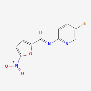 molecular formula C10H6BrN3O3 B4969904 N-(5-bromopyridin-2-yl)-1-(5-nitrofuran-2-yl)methanimine 