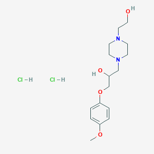 molecular formula C16H28Cl2N2O4 B4969909 1-[4-(2-Hydroxyethyl)piperazin-1-yl]-3-(4-methoxyphenoxy)propan-2-ol;dihydrochloride 