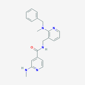molecular formula C21H23N5O B4969964 N-({2-[benzyl(methyl)amino]-3-pyridinyl}methyl)-2-(methylamino)isonicotinamide 