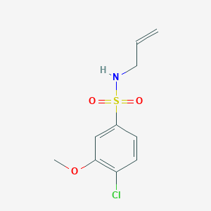 molecular formula C10H12ClNO3S B4969997 [(4-Chloro-3-methoxyphenyl)sulfonyl]prop-2-enylamine 