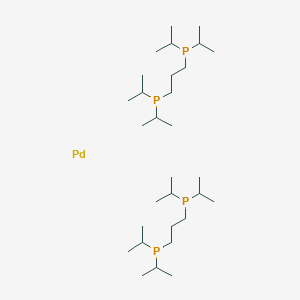 molecular formula C30H68P4Pd B049702 [P,P'-1,3-bis(di-i-propylphosphino)propane][P-1,3-bis(di-i-propylphosphino)propane]palladium(0) CAS No. 123333-45-9