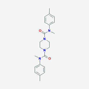molecular formula C22H28N4O2 B497032 N~1~,N~4~-dimethyl-N~1~,N~4~-bis(4-methylphenyl)-1,4-piperazinedicarboxamide CAS No. 701217-93-8
