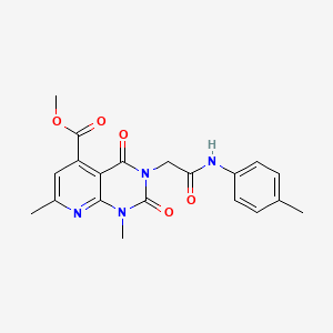 molecular formula C20H20N4O5 B4970466 METHYL 1,7-DIMETHYL-3-{[(4-METHYLPHENYL)CARBAMOYL]METHYL}-2,4-DIOXO-1H,2H,3H,4H-PYRIDO[2,3-D]PYRIMIDINE-5-CARBOXYLATE 