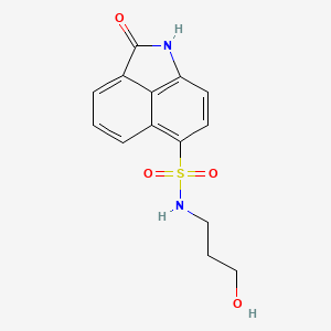 molecular formula C14H14N2O4S B4970648 N-(3-hydroxypropyl)-2-oxo-1,2-dihydrobenzo[cd]indole-6-sulfonamide 