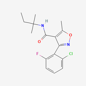 molecular formula C16H18ClFN2O2 B4970666 3-(2-chloro-6-fluorophenyl)-5-methyl-N-(2-methylbutan-2-yl)-1,2-oxazole-4-carboxamide 