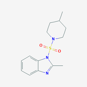 molecular formula C14H19N3O2S B497067 2-Methyl-1-[(4-methylpiperidyl)sulfonyl]benzimidazole CAS No. 890603-24-4