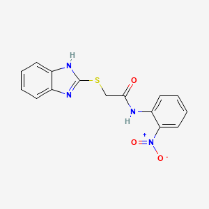 molecular formula C15H12N4O3S B4970675 2-(1H-1,3-BENZODIAZOL-2-YLSULFANYL)-N-(2-NITROPHENYL)ACETAMIDE 