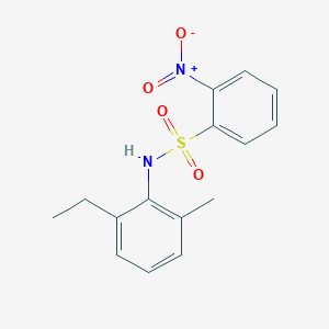 molecular formula C15H16N2O4S B4970680 N-(2-ethyl-6-methylphenyl)-2-nitrobenzenesulfonamide 