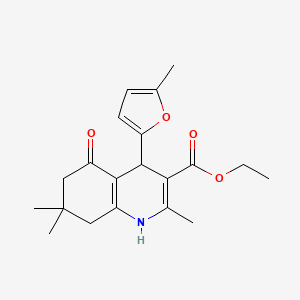 molecular formula C20H25NO4 B4970687 Ethyl 2,7,7-trimethyl-4-(5-methylfuran-2-yl)-5-oxo-1,4,6,8-tetrahydroquinoline-3-carboxylate 