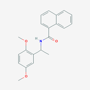 molecular formula C21H21NO3 B4970736 N-[1-(2,5-dimethoxyphenyl)ethyl]naphthalene-1-carboxamide 