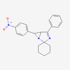 molecular formula C21H21N3O2 B4970899 6-(4-nitrophenyl)-4-phenyl-1,3-diazaspiro[bicyclo[3.1.0]hexane-2,1'-cyclohexane]-3-ene 